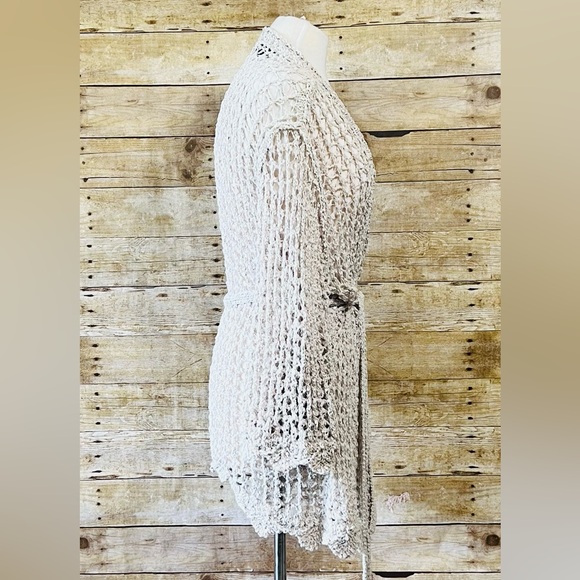 VICI Size S/M  Beige Open-Knit Womens Sweater - Picture 7 of 9